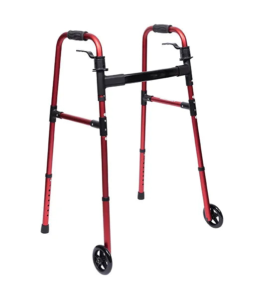 Medacure Lightweight Adult Paddle Walker with 5" Wheels | AW5WP-BLK, AW5WP-BLU, AW5WP-GRN, AW5WP-RED | Multiple Color Options Available