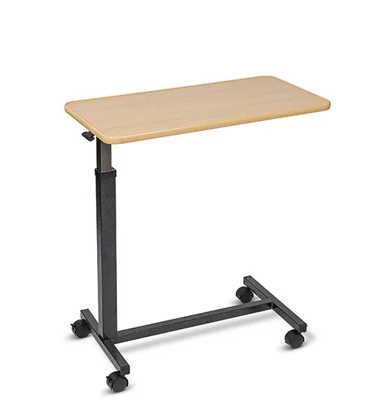 Medacure OBT2845-W Overbed Table with H-Base Wood Top | Cherry, Maple & Mahogany Finish Options Available