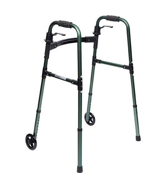 Medacure Lightweight Adult Paddle Walker with 5" Wheels | AW5WP-BLK, AW5WP-BLU, AW5WP-GRN, AW5WP-RED | Multiple Color Options Available