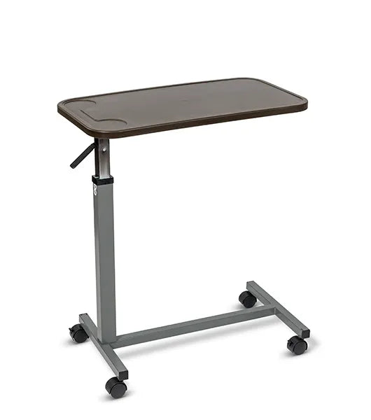 Medacure OBT2845 Overbed Table with H-Base Composite Top | Mahogany & Coastal Grey Finish Options Available