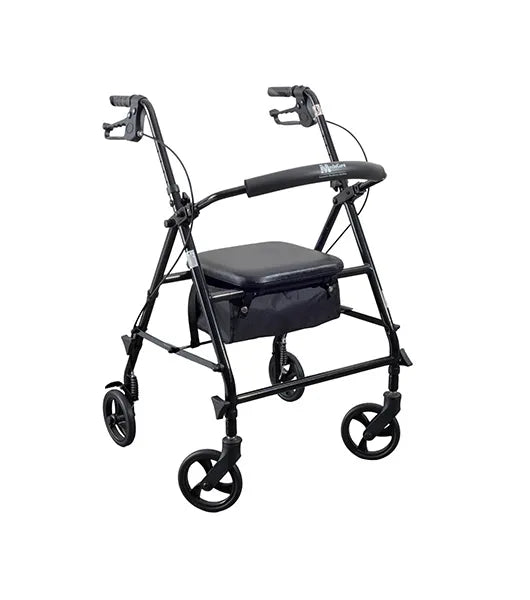 Medacure Steel Rollator with 6" Wheels | R300-6-KD-BLK, R300-6-KD-BLU, R300-6-KD-RED | Multiple Color Options Available