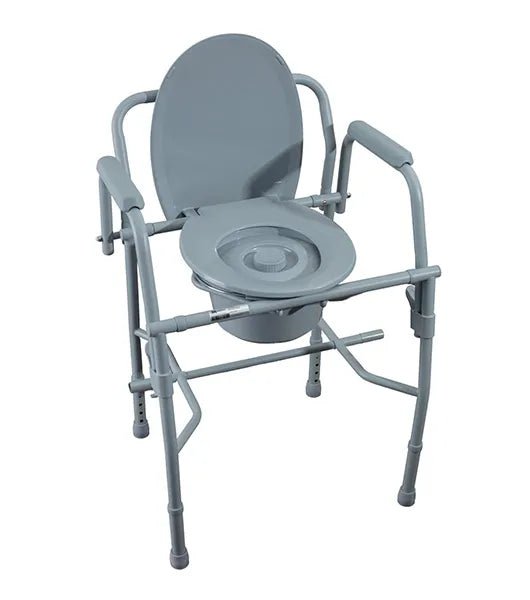 Medacure CB300-DA Drop Arm Folding Commode | 300 lb Weight Capacity - Folding Commode - Stretchers R Us