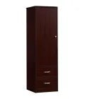 MedaCure CC-WR1D2D Contemporary Collection Wardrobe | 1 Door, 2 Drawer | Coastal Grey, Cherry & Mahogany Finishes - Wardrobes - Stretchers R Us