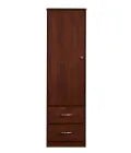 MedaCure CC-WR1D2D Contemporary Collection Wardrobe | 1 Door, 2 Drawer | Coastal Grey, Cherry & Mahogany Finishes - Wardrobes - Stretchers R Us