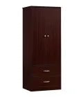MedaCure CC-WR2D2D Contemporary Collection Wardrobe | 2 Door, 2 Drawer | Coastal Grey, Cherry & Mahogany Finishes - Wardrobes - Stretchers R Us