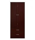 MedaCure CC-WR2D2D Contemporary Collection Wardrobe | 2 Door, 2 Drawer | Coastal Grey, Cherry & Mahogany Finishes - Wardrobes - Stretchers R Us