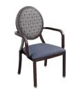 MedaCure DCA250-B Dining Arm Chair | Blue Vinyl Seat & Round Back - Dining Chairs - Stretchers R Us