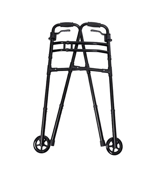 Medacure Expandable Adult Paddle Walker with 5" Wheels | AW5WEX-BLK | Adjustable Width Mobility Walker - Expandable Walkers - Stretchers R Us