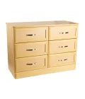 MedaCure HC-DR6D Hamilton Collection 6 Drawer Dresser | Cherry & Mahogany Finishes - Dressers - Stretchers R Us