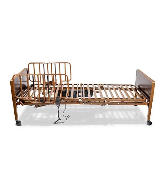 Medacure HCFE36 Full Electric Homecare Bed | Walnut or Black Finish | Full & Half Rail Options Available - Homecare Beds - Stretchers R Us