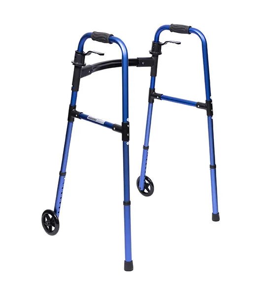Medacure Lightweight Adult Paddle Walker with 5" Wheels | AW5WP-BLK, AW5WP-BLU, AW5WP-GRN, AW5WP-RED | Multiple Color Options Available - Lightweight Walkers - Stretchers R Us