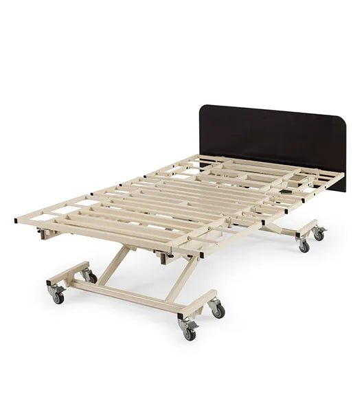 Medacure LX - BARI - SF | Lincoln Expandable Bariatric Bed Frame | Split Frame Design | Custom Finish & Rail Options - Long Term Care Bed - Stretchers R Us