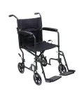 MedaCure TCA17 / TCA19 Lightweight Aluminum Transport Chair | 17" & 19" Seat Widths | Black, Blue & Forest Green - Lightweight Wheelchair - Stretchers R Us