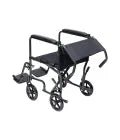 MedaCure TCA17 / TCA19 Lightweight Aluminum Transport Chair | 17" & 19" Seat Widths | Black, Blue & Forest Green - Lightweight Wheelchair - Stretchers R Us