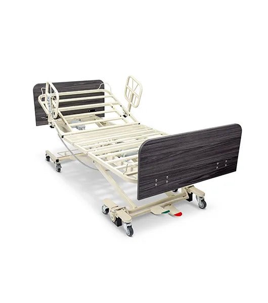 Medacure ULB7/30 - CLS | Ultra Low & High | Long Term Care Bed Frame with Central Locking System | Custom Finish & Rail Options - Ultra Low LTC Beds - Stretchers R Us