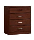 MedaCure CC-CH4D Contemporary Collection 4 Drawer Chest | Coastal Grey, Cherry & Mahogany Finishes