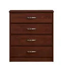 MedaCure CC-CH4D Contemporary Collection 4 Drawer Chest | Coastal Grey, Cherry & Mahogany Finishes
