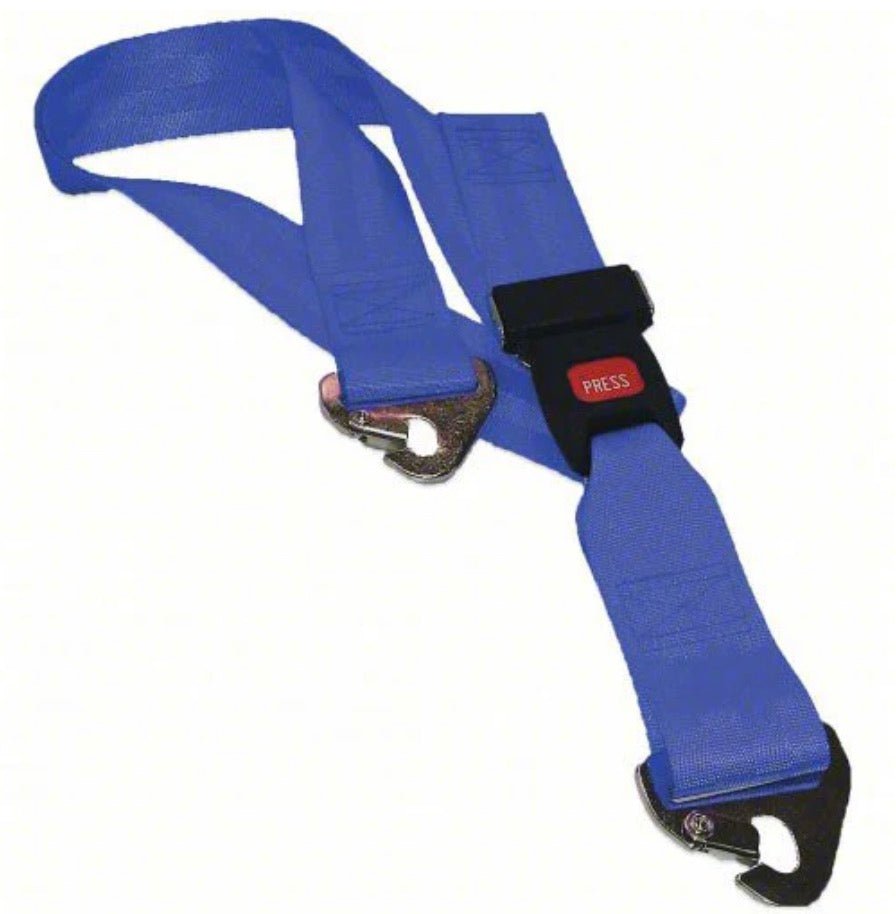 Nylon Restraint Strap with Metal Buckle & Fixed Swivel Speed Clip - stretcher straps - Stretchers R Us
