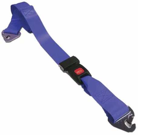 Polypropylene Restraint Strap with Metal Buckle & Fixed Swivel Speed Clip - stretcher straps - Stretchers R Us