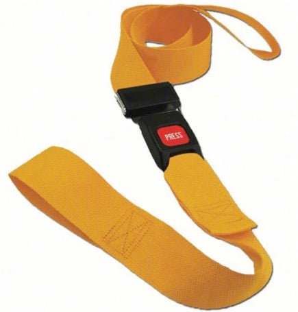 Polypropylene Restraint Strap with Metal Buckle & Loop End - stretcher straps - Stretchers R Us