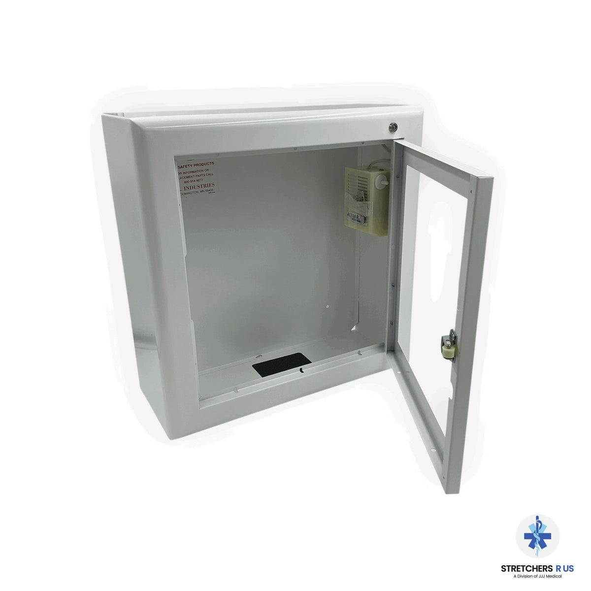Stryker Physio-Control White Metal Surface-Mount AED Wall Cabinet with Audible Alarm - New or Refurbished - AED CABINETS - Stretchers R Us