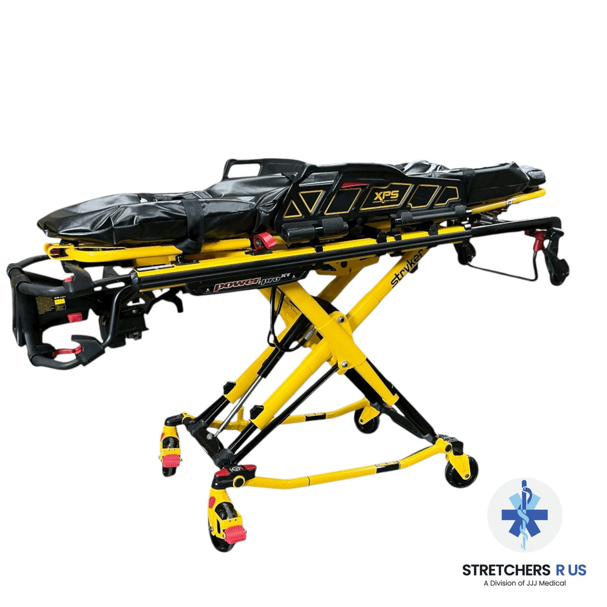 Stryker Power-PRO XT Powered Ambulance Cot – 700 lb Capacity – Refurbished - Powered Ambulance Cot - Stretchers R Us