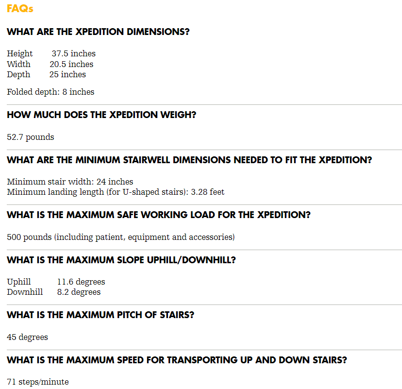 Stryker Xpedition Powered Stair Chair 6257 - Stretchers R Us