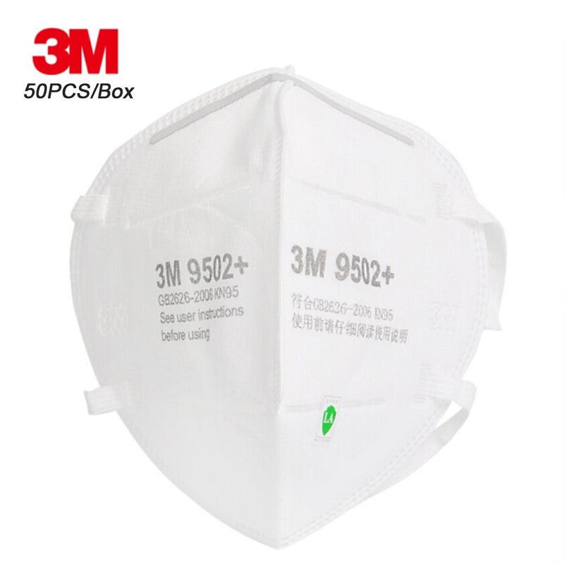 3M KN95 9502+ Face Mask 50/Bag CDC Appendix A Approved KN9502