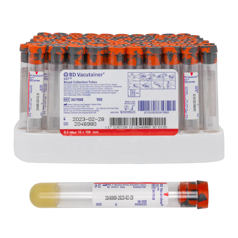 BD Vacutainer SST Venous Blood Collection Tube 367988 Case Of 1000