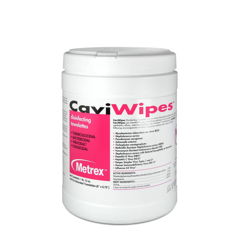 Caviwipes Cleaner and Disinfectant Towelettes, 160/Can CAVI160