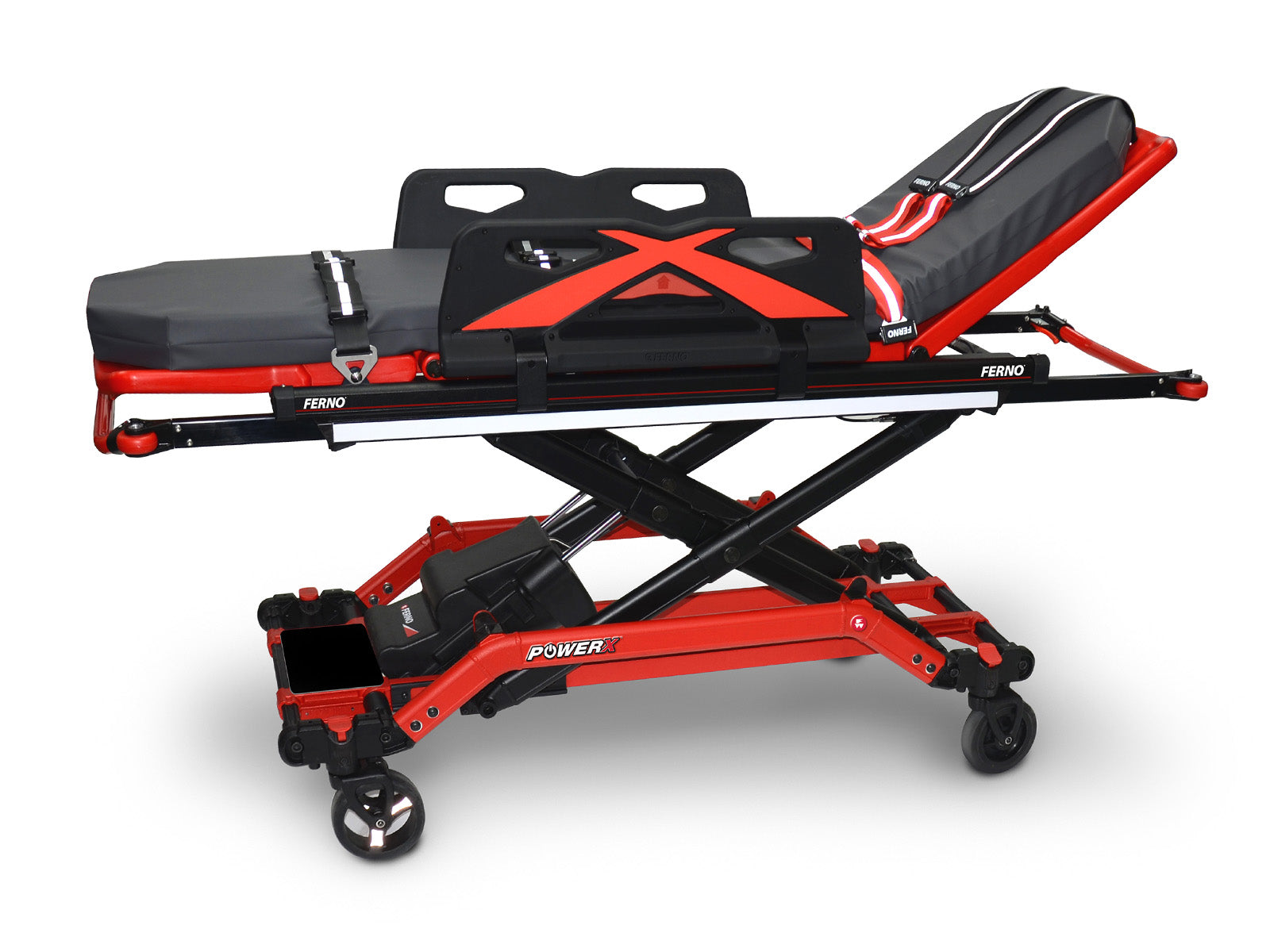 Ferno POWER X1 700 Lbs Capacity Ambulance Cot With SX Bariatric Surface Extenders
